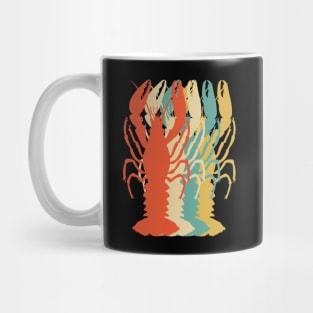 Crawfish Boil Silhouette Retro Pop Art Cajun Graphic Mug